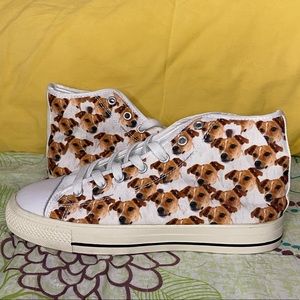 BRAND NEW Jack Russell Terrier Dog high top shoes